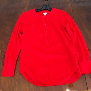 J.Crew red women’s blouse